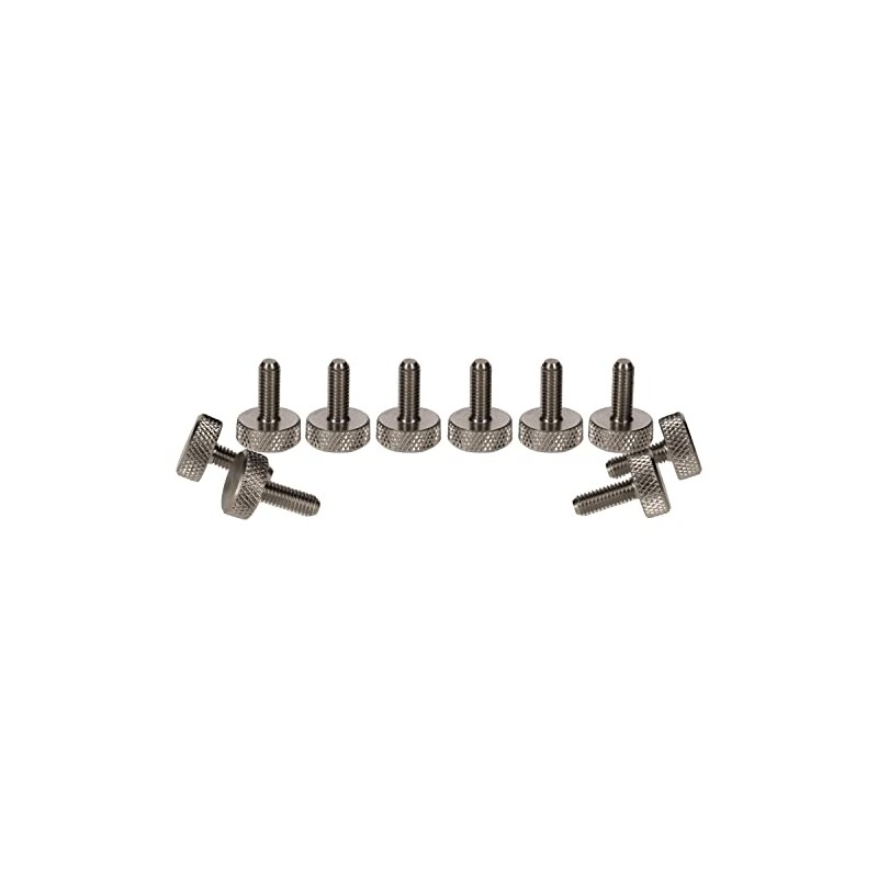 PrecisionGeek M5 x 10mm Flat Knurled Stainless Steel Thumb Screws