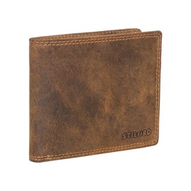 STILORD 'Samuel' Men's Leather Wallet Small Vintage RFID Wallet Men's Card Wallet Genuine Leather, Bergamo - Brown, coin purse