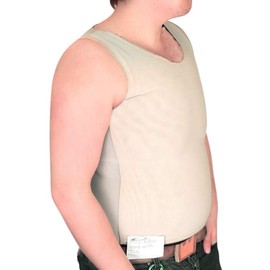 Tranz* Forms Sleeveless Chest Binder Beige FTM Binder with Double Panel Front - Extra Large