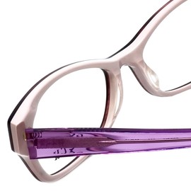 Calabria Ecru Ferry Cat Eye Reading Glasses +3.00 Tortoise Havana Blush Purple Violet Women