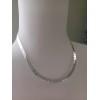 Unbranded Sterling Silver 925-5mm Hammered U/Open Back Choker/Necklac