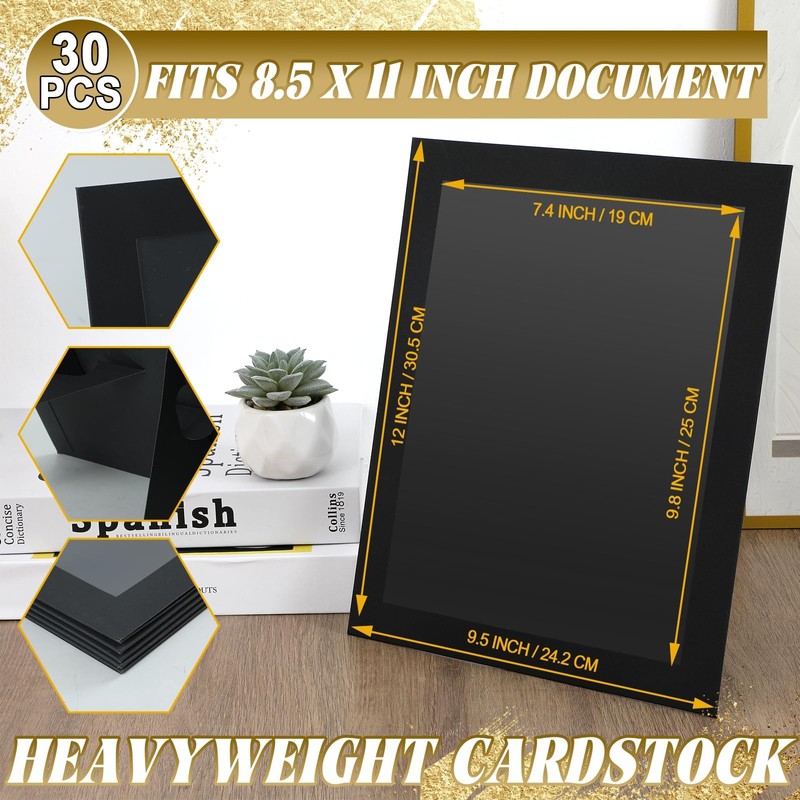 30 Pcs 8.5 x 11 Paper Diploma Frame with High