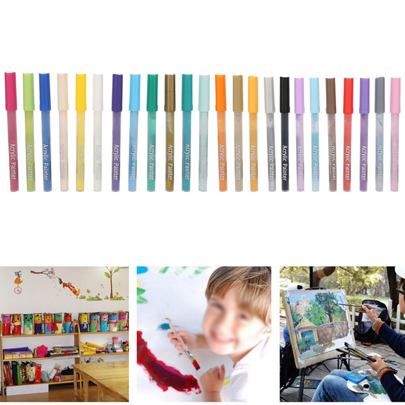 Coloured Acrylic Marker Pen Kit Non Toxic Water Based Painting