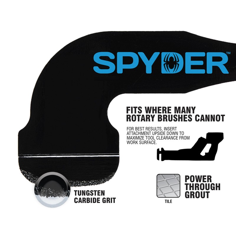 Spyder Grout Remover Tool, Accessory for Reciprocating Saws, for Grout