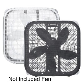 ARAWARA Window Box Fan Covers (Not Included Fan), Mesh Cover for Kid Safe and Finger Protector, Reusable Dustproof Cover, Industrial Fan Cover, Safety Fan Covers, 20 inch Diameter Square Cover, 2 PKS