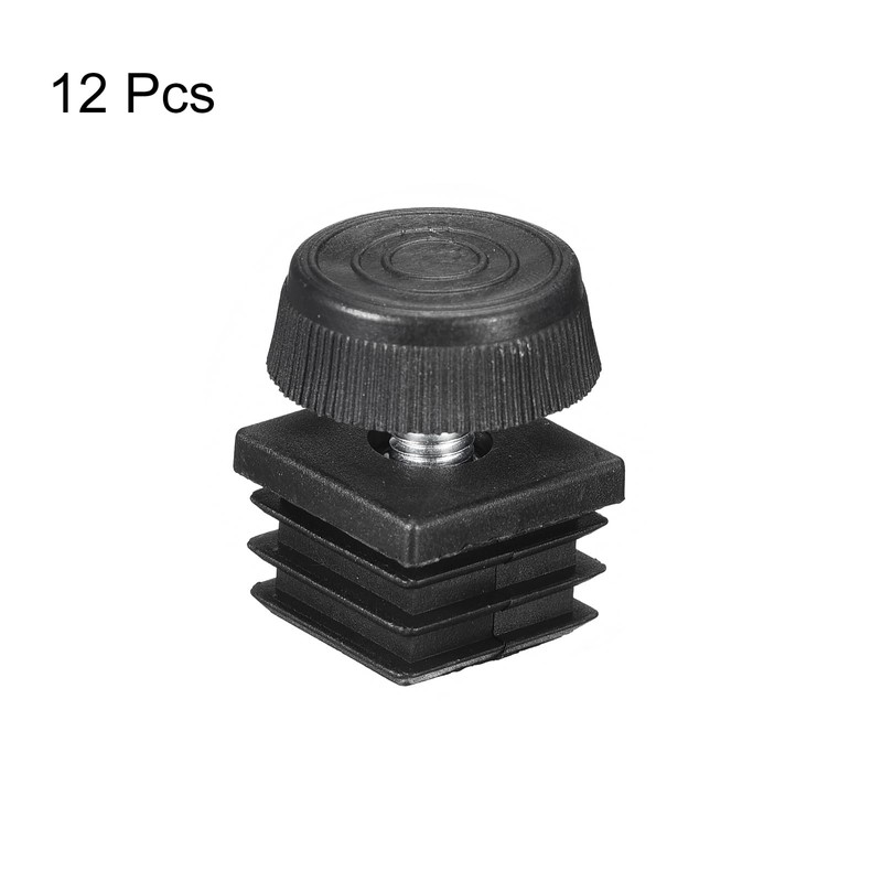 uxcell 12Pcs Inserts for Square Tubes with Leveling Feet, for