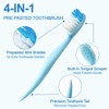 JOUGE 4-in-1 Pre-Pasted Travel Toothbrushes, 40 Pack,Mint, No Water Needed