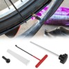 QWORK® 4-Piece Tyre Valve Recovery Tool Set with Rubber Valves