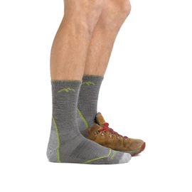 Darn Tough 19441972 Trekking Socks, Light Hiker, Micro Crew, Lightweight Cushion, Taupe (Dark Gray/L/Men's), Black, M