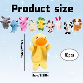10 Pack Soft Finger Puppets - Adorable Animal Plush Toys for Kids, Perfect for Storytelling, Role-Playing & Party Favours