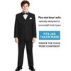Marvelous World Boys' Black Plus Size Stretch Suit Set Adjustable