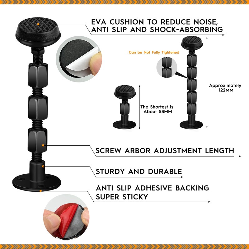 Pack of 4 Adjustable Bed Frame Headboard Stopper Anti Shake