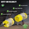 Yomiuwo Lighted Eectrical Connectors Plug and Connector Set, Straight Blade