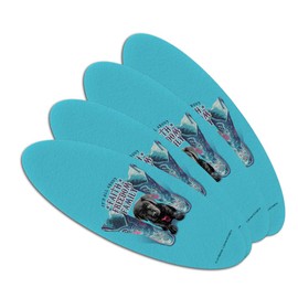 It's All About Faith Freedom Family Boots Dog Double-Sided Oval Nail File Emery Board Set 4 Pack