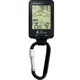 Lad Weather lad036 Outdoor Equipment Altitude Air Pressure Temperature Weather Compass Carabiner Sports Watch, Black