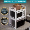 DOLALIKE Microwave Oven Rack, Expandable Microwave Stand Countertop Kitchen Utensils