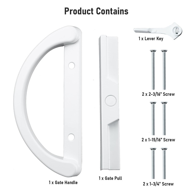 HOME MASTER HARDWARE Patio Sliding Glass Door Handle Set, Non-Keyed