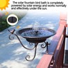 HLQMFHT Solar Bird Bath,Deck Bird Bath with Solar Fountain,Metal Bird