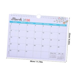 Angoily Minimalist Wall Calendar Vertical Monthly Hanging Calendar for Home Office Easy Planning with Traditional English Holidays and Lunar Phases for Organization