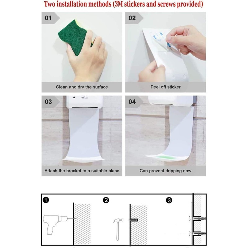 HHHKKK 10PCS Drip Tray for Wall Mounted Soap Dispenser, Prevent