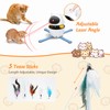 Nobleza 3-in-1 Cat Laser Toy with Feather Trackball, Rechargeable Pet