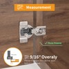 Chibery 4 Pack 9/16" Overlay 4D Concealed Hinges for Face