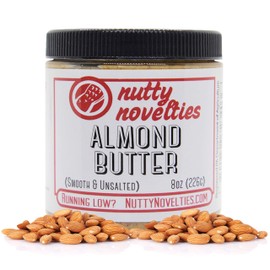 Nutty Novelties Classic Almond Butter - High Protein, Sweet Almond Butter - No Added Sugar - All-Natural, Pure Almond Butter Free of Cholesterol & Preservatives - Vegan Almond Butter - 8 Ounces