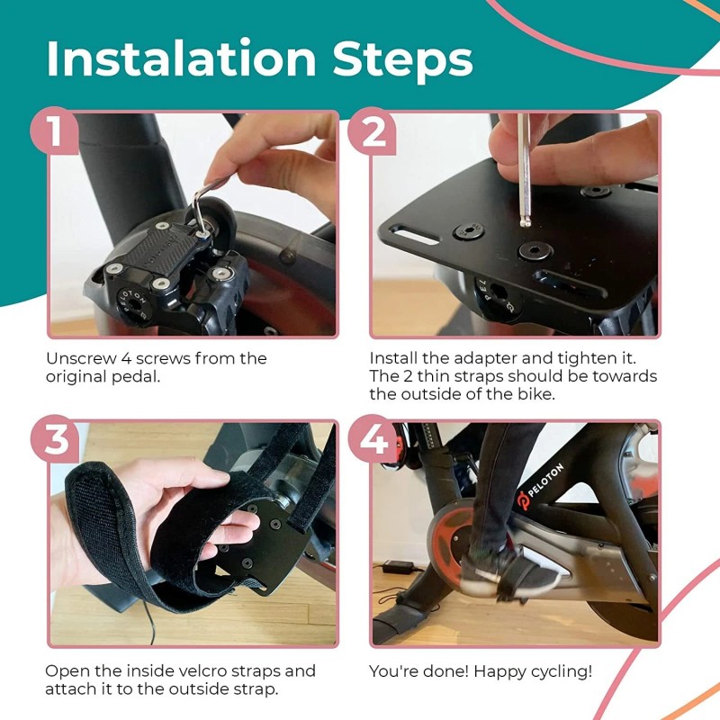 SELINA Toe Cages for Peloton Bike - Toe Clips Bike