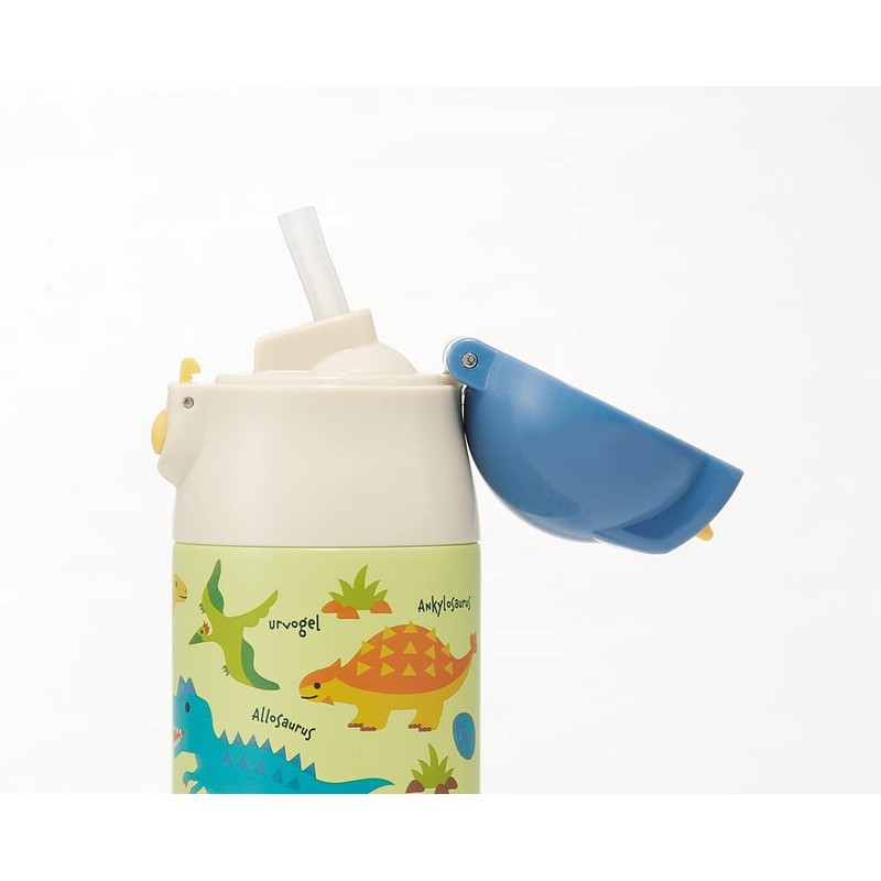 Skater SDPC4P-A Stainless Steel Water Bottle with Straw, One Push