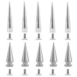 GORGECRAFT 1 Box 40MM 20MM Spike Studs Cone Spikes Large Screwback Studs Silver Cone Punk Leather Rivets 30 Sets Long Tree Spikes Screw on Metal Rivet for Clothing Rock Style DIY Crafts Shoes