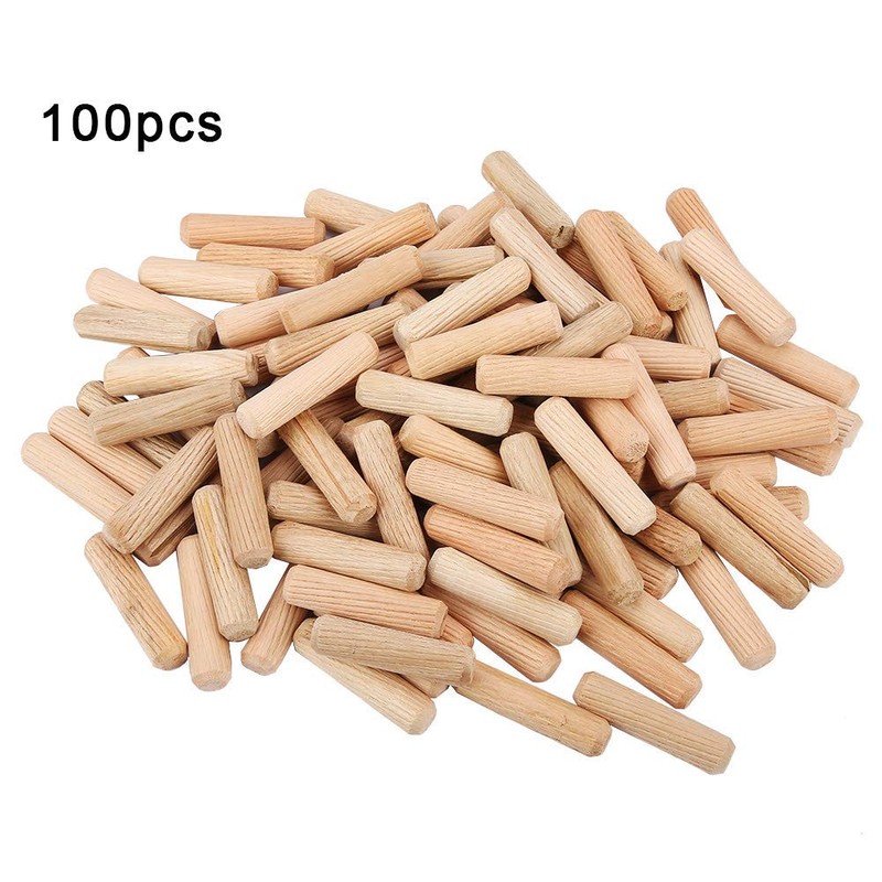 M10 Furniture Dowels Wood Dowel Pins Cross Grain 100Pcs M10