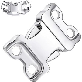JIPIMON Dog Collar Buckle, Quick Release Stainless Steel Buckle for Small Medium Large Dog Training Collar (2.25mm)