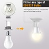 4 Pack JACKYLED GU24 to E26 E27 Adapter, Heat Resistant
