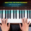 ZHRUNS Removable Piano Key Stickers - 61 Key Glow-in-The-Dark Keyboard