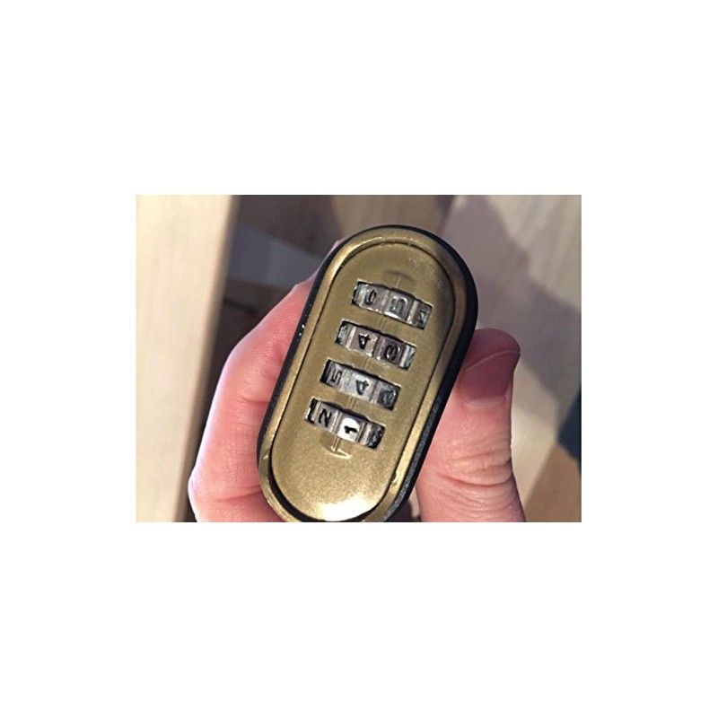 Homezone 4 Digit Combination Padlock - Heavy Duty, Anti Rust