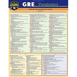 GRE Vocabulary: A Quickstudy Laminated Reference Guide