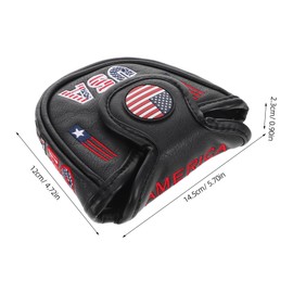 WOONEKY Stylish PU Mallet Headcovers for Secure Protection of Golf Clubs Lightweight and Convenient Design for Men and Women Golf Enthusiasts