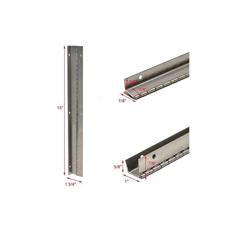 Jet Boat Offset Piano Hinge 400135 | 20 Gauge Steel