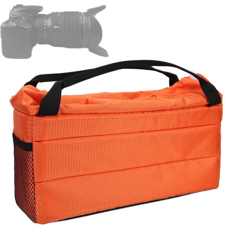 Insert Padded Camera Bag DSLR Partition Protection Case with Cover