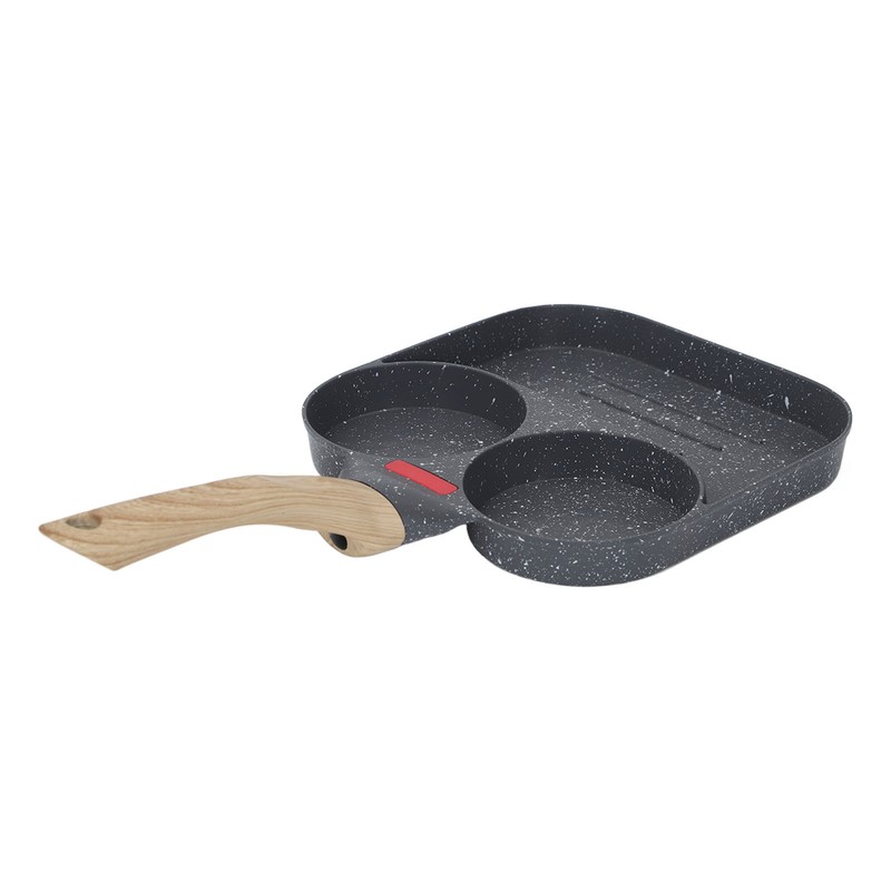Egg Frying Pan Heat Sensitive Silicone Aluminium Pancake Frying Pan
