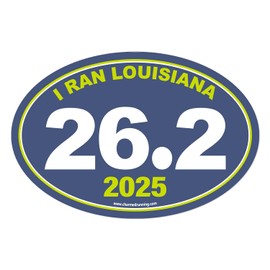 Charmed Running Brand I Ran Louisiana Marathon 26.2 Car Magnet with Custom Year Option