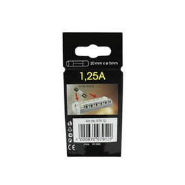 Pack of 15 Fine Fuse 1.25 A Glass Replacement Fuse - Slow 250 V for Transformer and Rail Systems