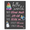 Cohas Hello World Newborn Baby Announcement Chalkboard Sign with Basic