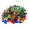 Meschett 50PCS Mini Glass Gems,Mixed Colour Mancala Stones Flat Bottom