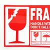 Creve Cell FRAGILE Flagile Sticker Labels Small 9x5cm Waterproof Glossy