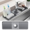 17.7 Inch Kitchen Sink Faucet Mat, Silicone Faucet Mat, Serves