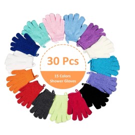 Clean 15 Pairs Exfoliating Spa Bath Glove Shower Soap Clean Hygiene Body Scrub Massage