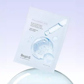 Begins by Jeong Saem Mool 비긴스 바이 정샘물 블루 수국 히알루론산 수분 마스크(5매입) Begins by Jung Saem Mool Blue Hydrangea Hyaluronic Acid Moisture Mask (5 Sheets)