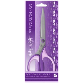 Ashton and Wright - Precision SG - Soft Grip Scissors for Office, Home, Kitchen, and Craft - 210mm / 8” - Steel Blades (Purple, Left Handed)