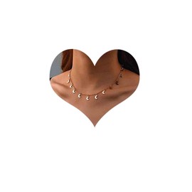 Erimberate Bohemian Moon Dangle Necklace Gold Moon Pendant Choker Necklace Crescent Moon Necklace Tiny Moon Dangle Necklace Jewelry for Women